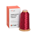 PooLin Polyester Embroidery Thread, 4000m 108D/2 40WT, Color 883 Burgundy