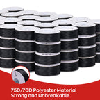 Prewound Embroidery Bobbins – Style L, 70D/2 (60WT), Black, Paper Sides, 144 Pcs