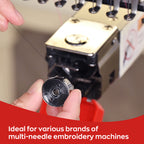 Prewound Embroidery Bobbins – Style L, 75D/2 (60WT), Black, Plastic Sides, 144 Pcs