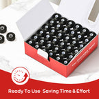 Prewound Embroidery Bobbins – Style L, 75D/2 (60WT), Black, Sideless, 144 Pcs