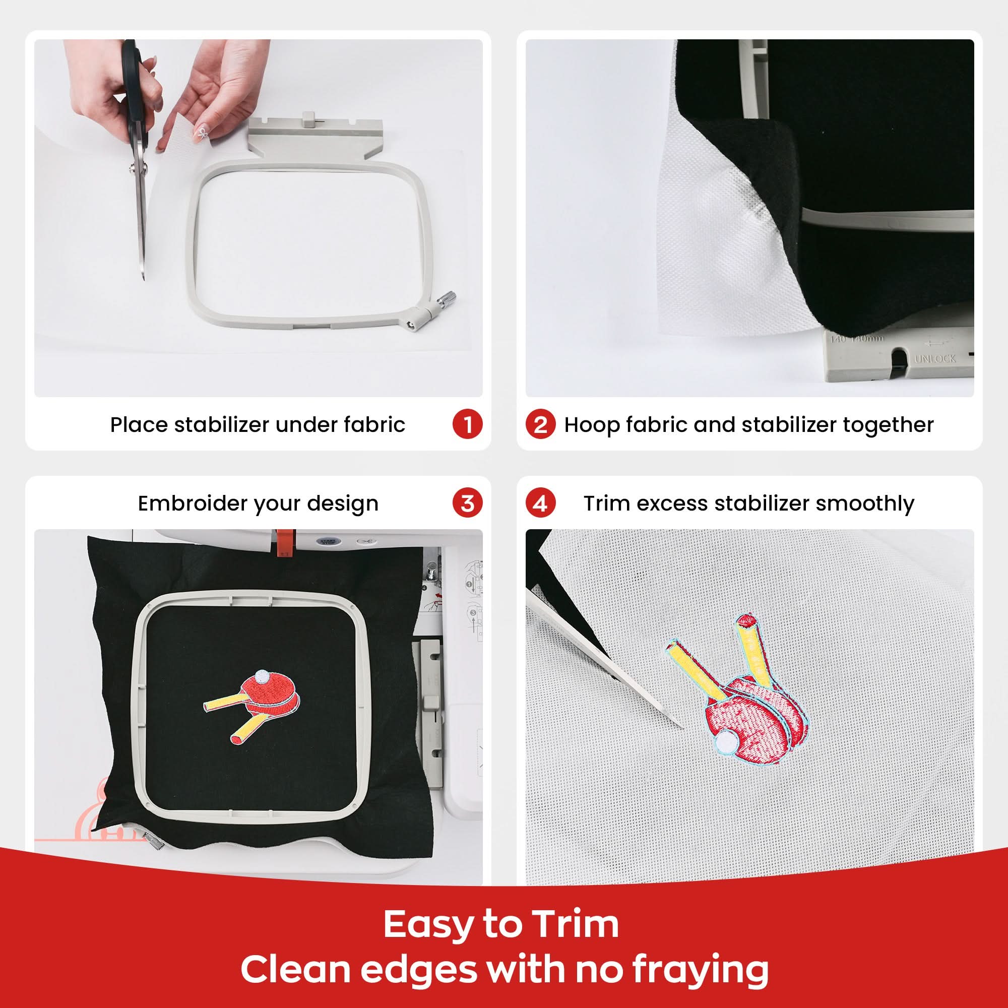 Cut Away Embroidery Machine Stabilizer Backing Roll Package 2.5oz 12in*25Yards*1pc