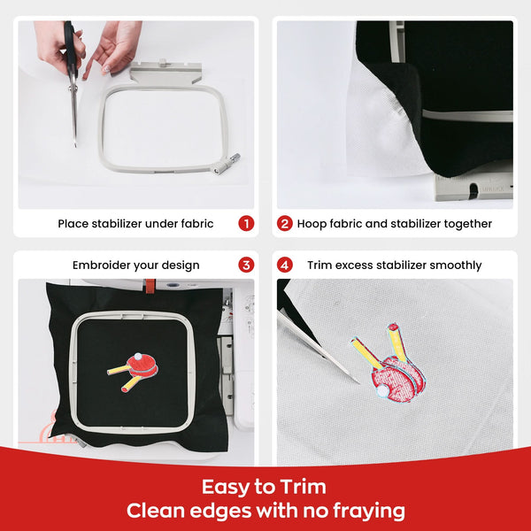 Cut Away Embroidery Machine Stabilizer Backing Sheet Package 2.5oz  9in*9in*100pcs