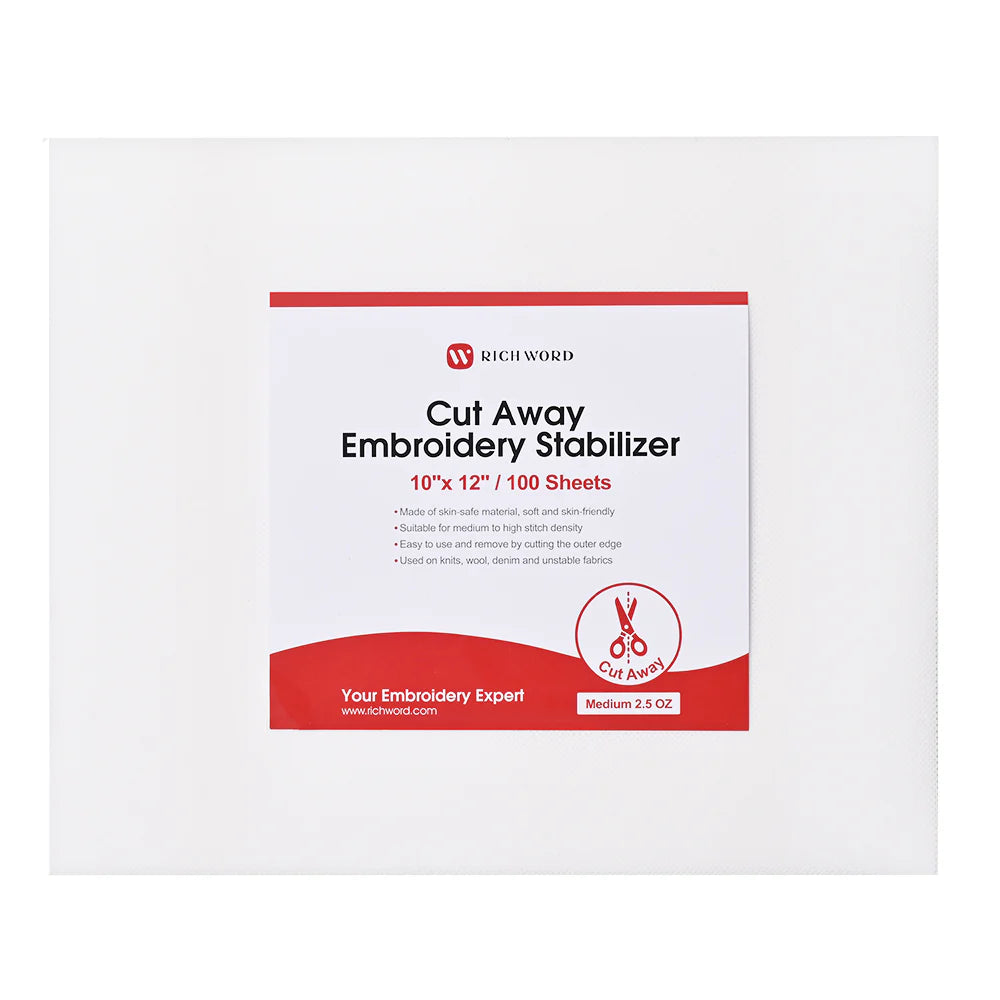 Cut Away Embroidery Machine Stabilizer Backing Sheet Package 2.5  10in*12in 100 sheets