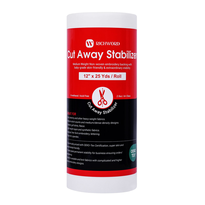 Cut Away Embroidery Machine Stabilizer Backing Roll Package 2.5oz 12in*25Yards*1pc