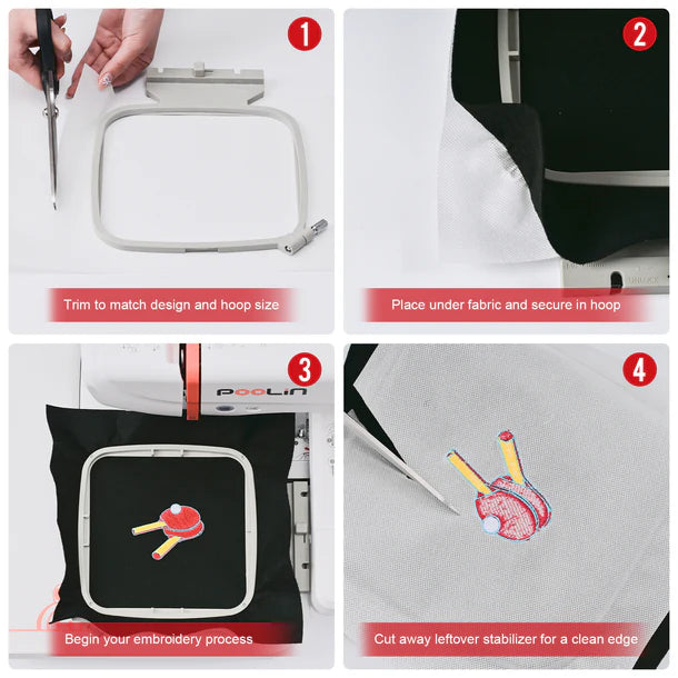 Cut Away Embroidery Machine Stabilizer Backing Sheet Package 2.5  10in*12in 100 sheets