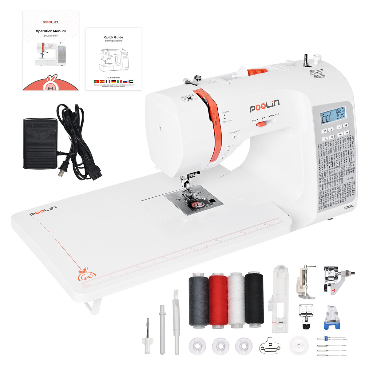PooLin EOC02 Multi-Function Sewing Machine: More patterns and more sophisticated decorative stitches