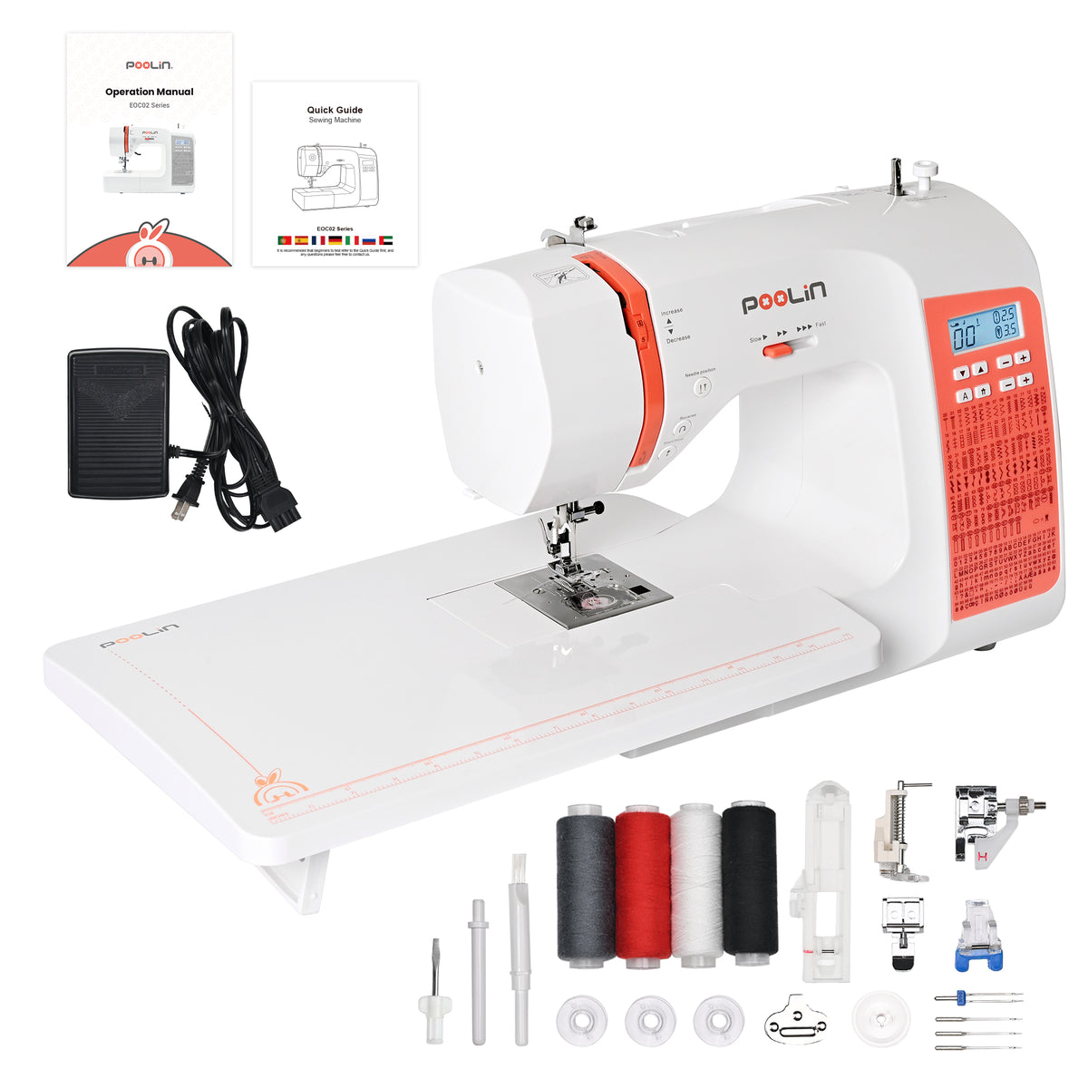 PooLin EOC02 Multi-Function Sewing Machine: More patterns and more sophisticated decorative stitches