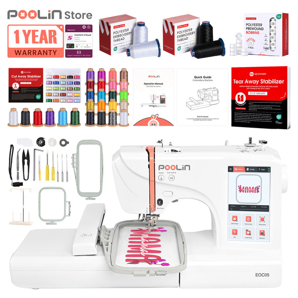 PooLin EOC05 The Perfect Computerized Embroidery Machine for Beginners