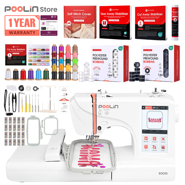 PooLin EOC05 The Perfect Computerized Embroidery Machine for Beginners