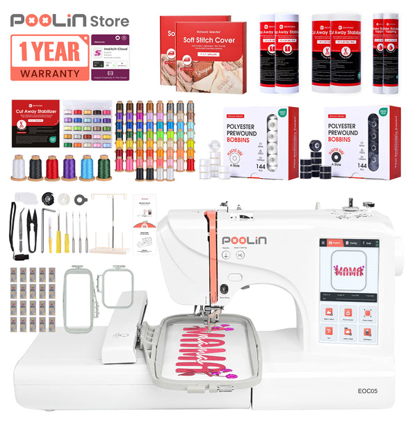 PooLin EOC05 The Perfect Computerized Embroidery Machine for Beginners
