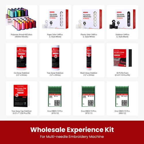 Embroidery Consumables Kit (Suitable for Multi-Needle Embroidery Machines)