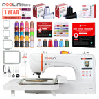 PooLin EOC07 7.9"x15" Embroidery Area Computerized Home Pro Embroidery Machine