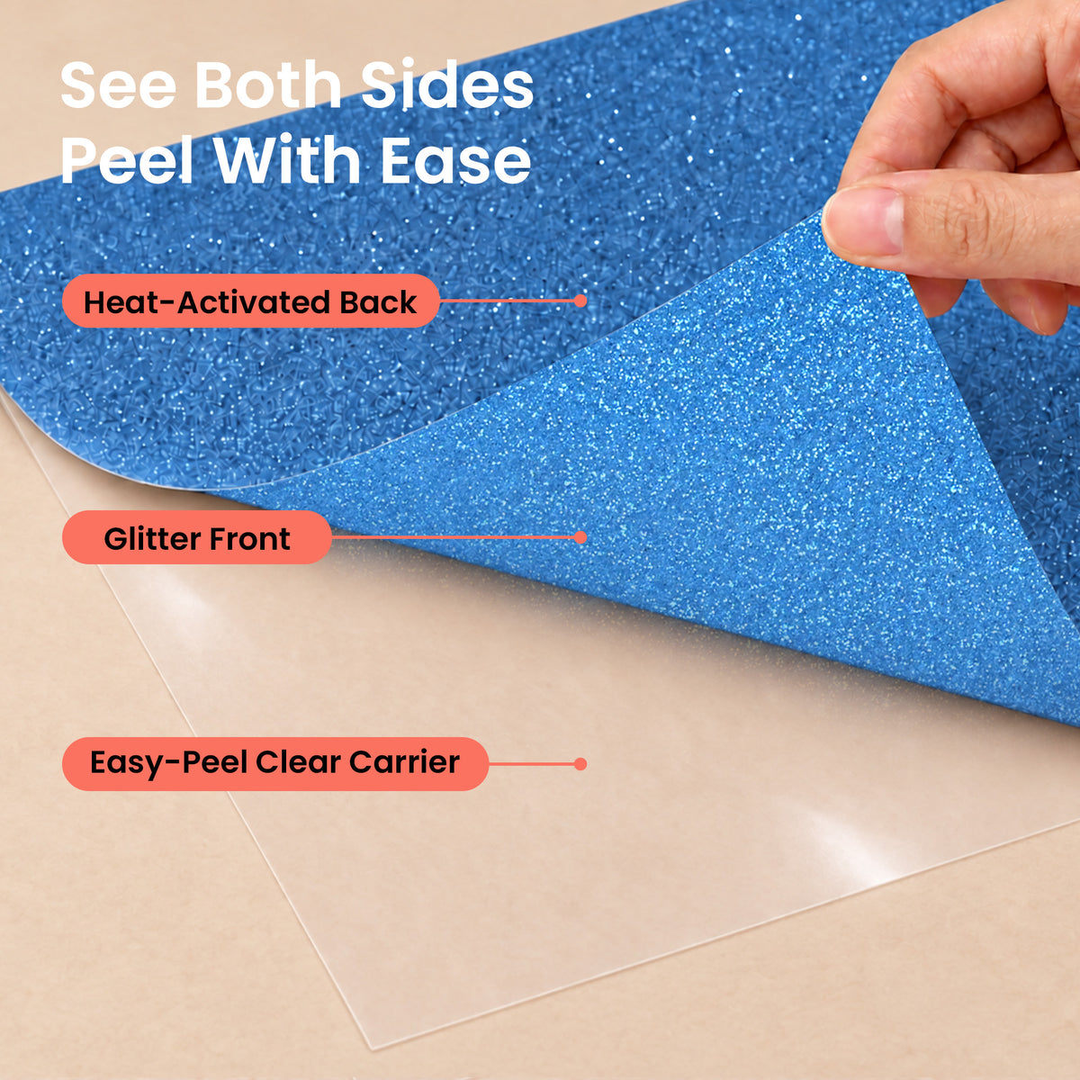 POOLIN Glitter Heat Transfer Vinyl Sheet Set, Gold 8 Colors, 10" x 12"