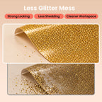 POOLIN Glitter Heat Transfer Vinyl Sheet Set, Gold 8 Colors, 10" x 12"