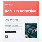 Poolin Iron-On Adhesive Film for Fabric, 12 in x 1.5 yd, Applique