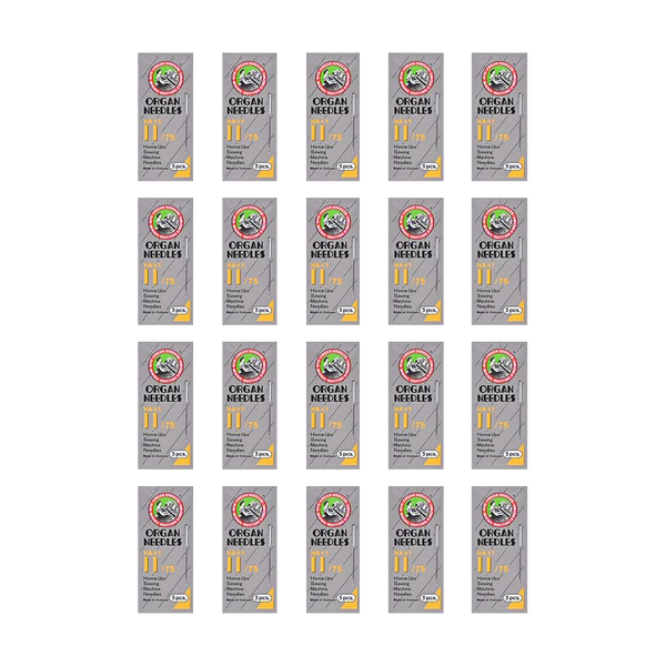 ORGAN HAx1 Nm75/11 FLAT SHANK Embroidery Needle  for Homeuse embroidery and sewing machine (including PooLin EOC series) 20packs