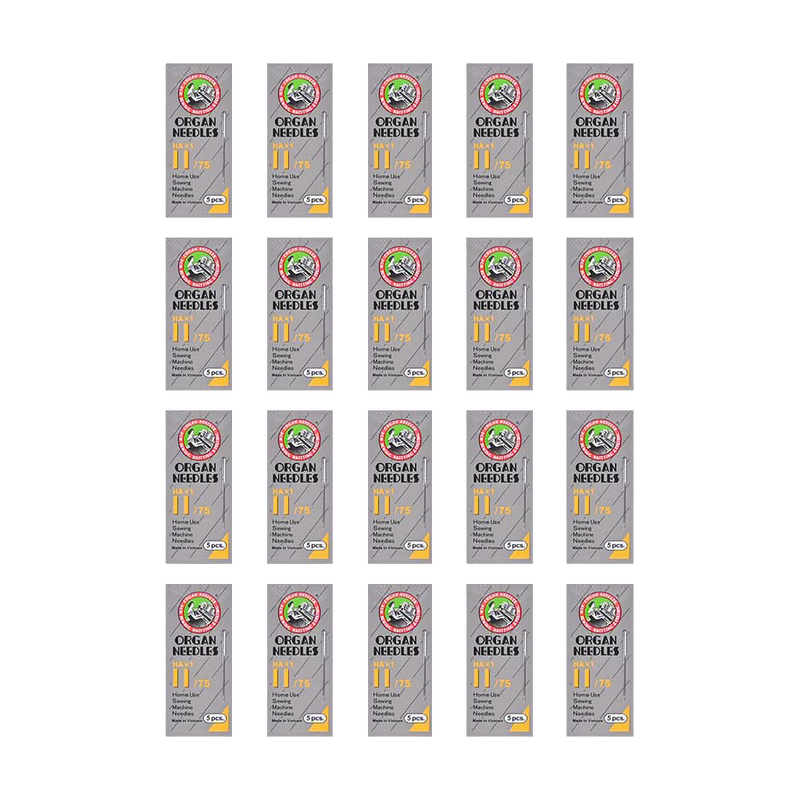 ORGAN HAx1 Nm75/11 FLAT SHANK Embroidery Needle  for Homeuse embroidery and sewing machine (including PooLin EOC series) 20packs