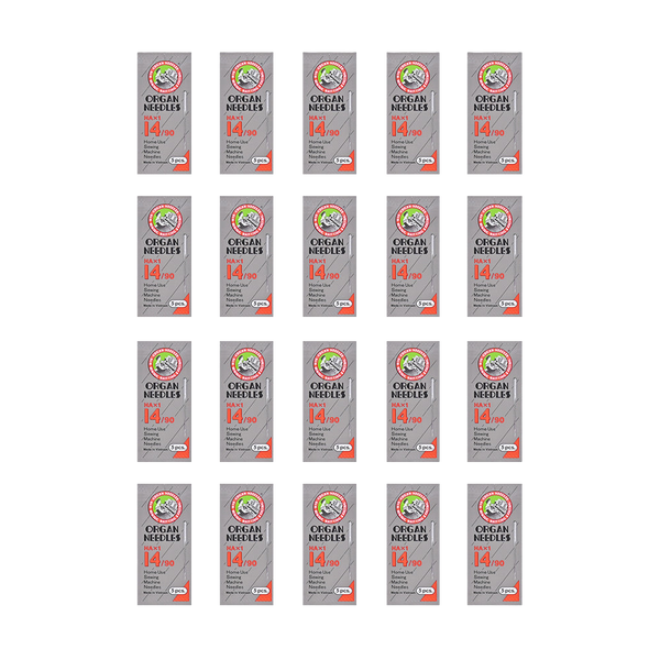 ORGAN HAx1  Nm90/14 FLAT SHANK  Embroidery Needle for Homeuse embroidery and sewing machine (including PooLin EOC series) 20packs