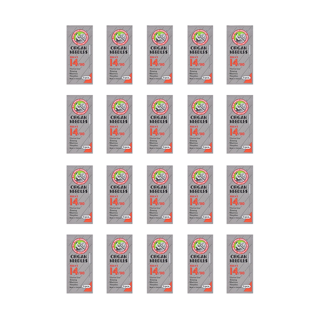 ORGAN HAx1  Nm90/14 FLAT SHANK  Embroidery Needle for Homeuse embroidery and sewing machine (including PooLin EOC series) 20packs