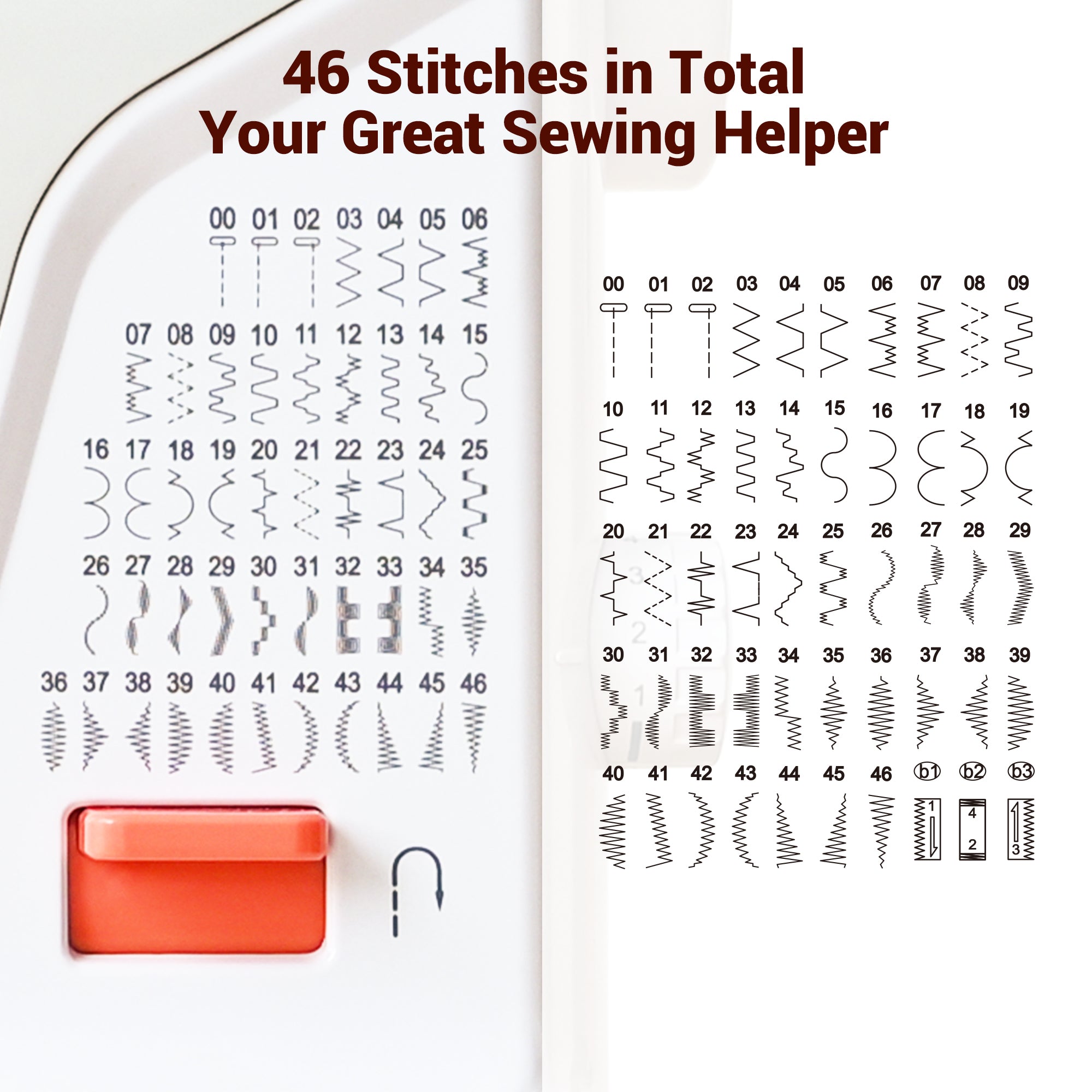 PooLin EOC01RE Computerized Sewing Machine for Beginners