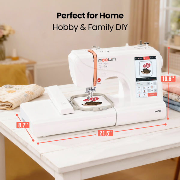 PooLin EOC05 The Perfect Computerized Embroidery Machine for Beginners