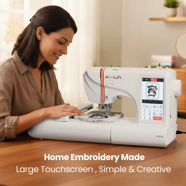 PooLin EOC05 The Perfect Computerized Embroidery Machine for Beginners