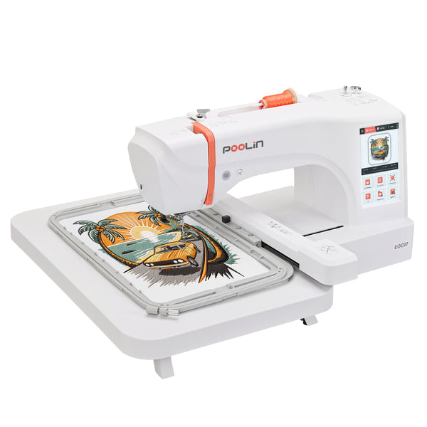 POOLIN EOC07 7.9"x15" Embroidery Area Computerized Home Pro Embroidery Machine