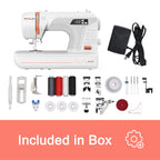 PooLin EOC01 Computerized Sewing Machine, 107 Stitches, Twin Needle