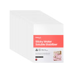 PooLin Printable Water Soluble Stabilizer Paper 8.5" x 11" Sticky & Wash-Away Embroidery Backing 10 Sheets for Machine & Hand Embroidery