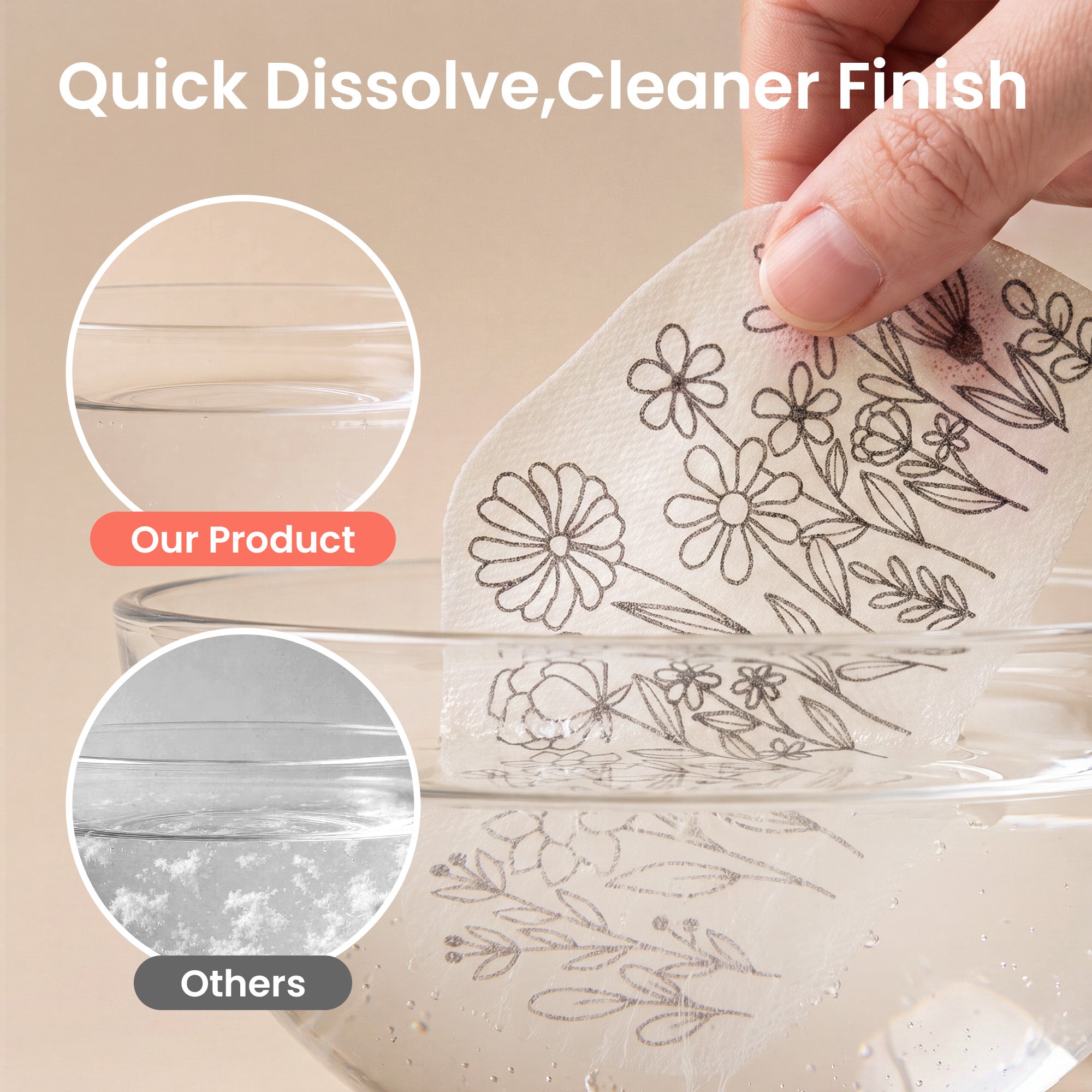 PooLin Printable Water Soluble Stabilizer Paper 8.5" x 11" Sticky & Wash-Away Embroidery Backing 10 Sheets for Machine & Hand Embroidery