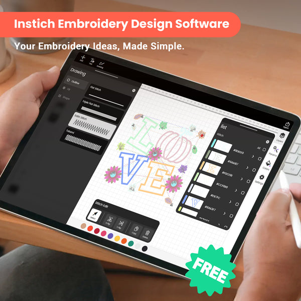 PooLin EOC03RE Your Home Automatic Embroidery Machine Computerized for Beginners