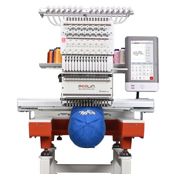 PooLin EOX Commercial Flagship Embroidery Machine –  15 Needles, Large 350×500mm Embroidery Area