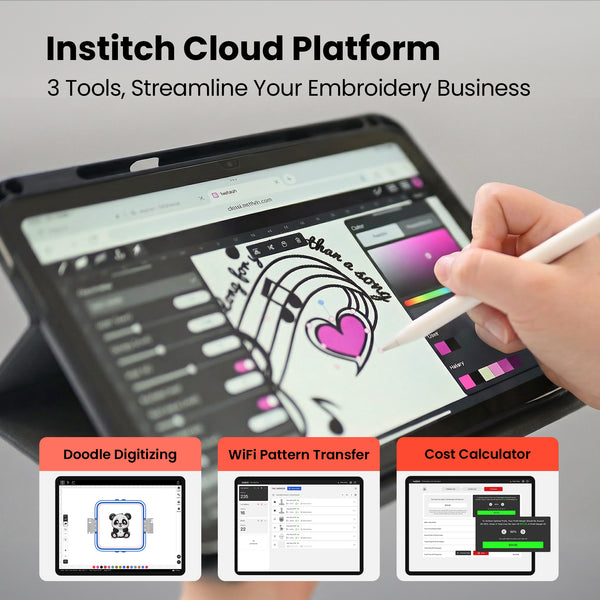 PooLin EOX Commercial Flagship Embroidery Machine –  15 Needles, Large 350×500mm Embroidery Area