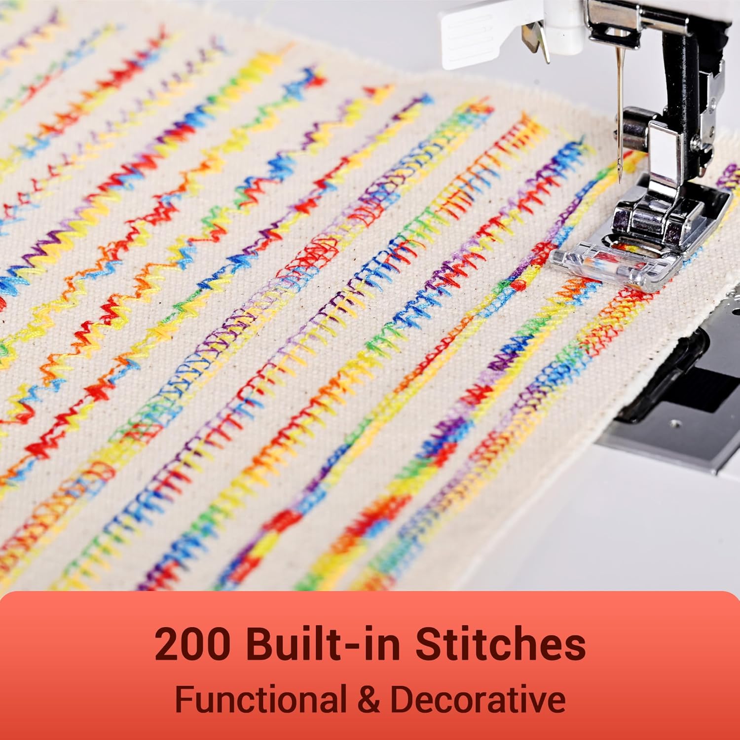 PooLin EOC02 Multi-Function Sewing Machine: More patterns and more sophisticated decorative stitches