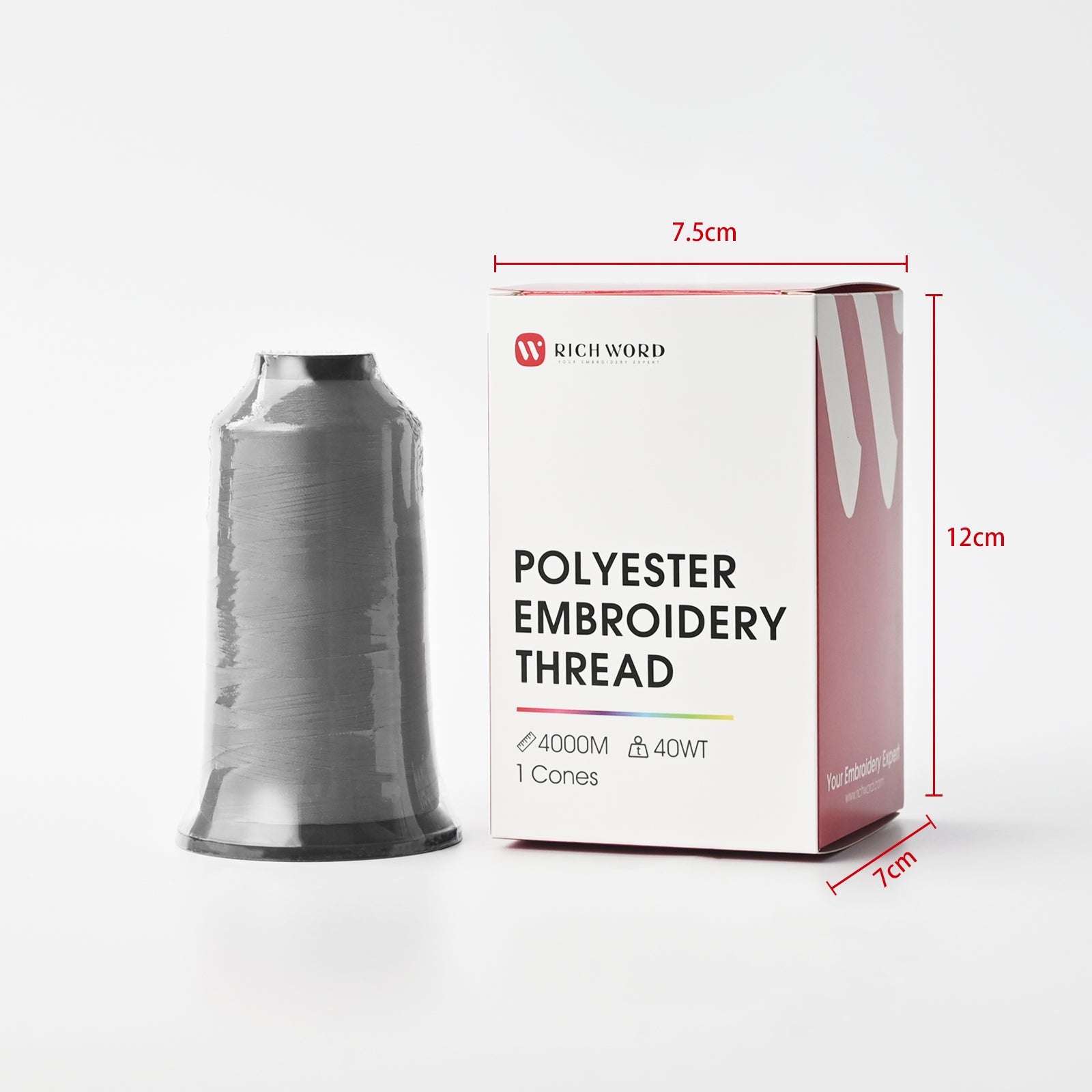 PooLin Polyester Embroidery Thread, 4000m 108D/2 40WT, Color 137 Brown