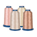 4000m* 4 pack Beige and Tan 108D/2 40wt Richword Polyester Embroidery Thread / Sewing Thread