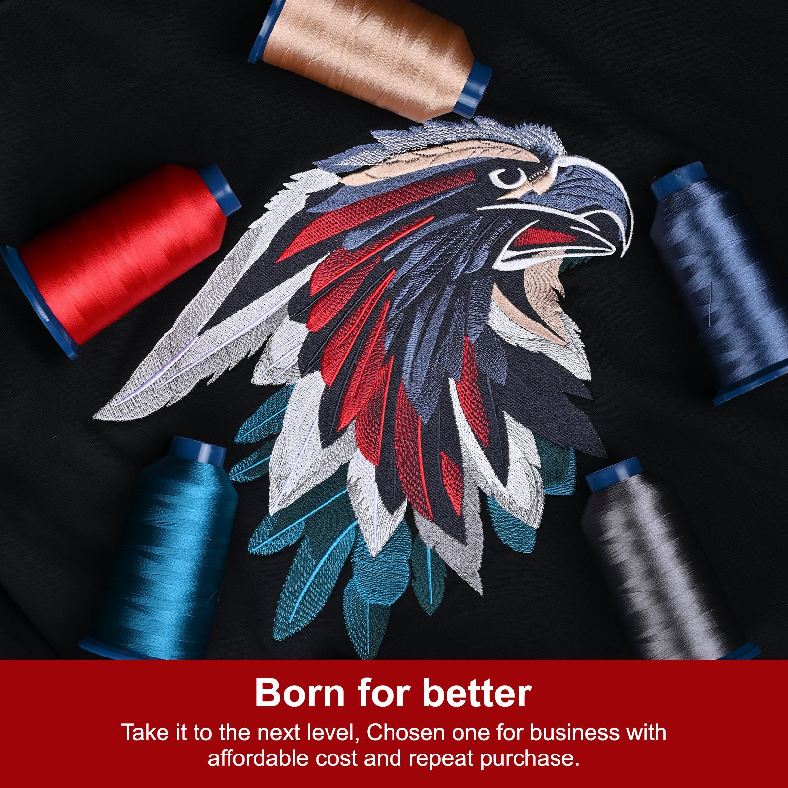 4000m 108D/2 40wt Polyester Thread-100-Brown