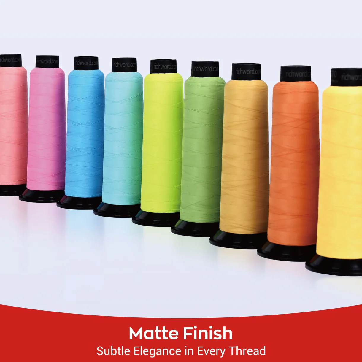 PooLin Matte Embroidery Thread Set 20 Colors 2500m 120D/2 40WT Embroidery Thread
