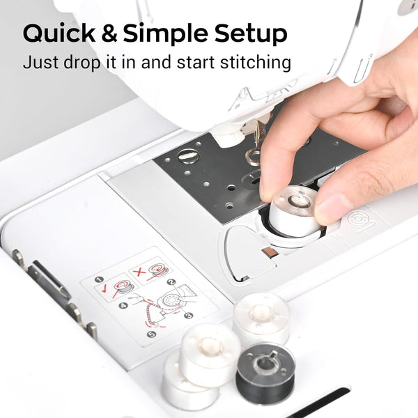 【EMAIL EXCLUSIVE】Poolin Size A (Class 15 / SA156) Prewound Bobbins 108pcs White+36pcs Black