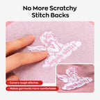Poolin Richword Selected Soft Stitch Cover – 7" x 7" (100pcs) Heat Fusible, Skin-Friendly, Lightweight Embroidery Backing Stabilizer