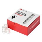 Prewound Embroidery Bobbins – Style A, 75D/2 (60WT), White, Plastic Sides, 144 Pcs