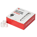 Prewound Embroidery Bobbins – Style L, 70D/2 (60WT), White, Plastic Sides, 144 Pcs