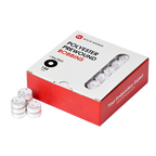 Prewound Embroidery Bobbins – Style L, 75D/2 (60WT), White, Paper Sides, 144 Pcs