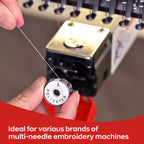 Prewound Embroidery Bobbins – Style L, 75D/2 (60WT), White, Paper Sides, 144 Pcs