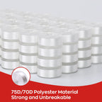 144 Prewound Embroidery Bobbins (Style A) - Plastic White 60WT sale