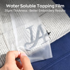 PooLin Wash Away Water Soluble Embroidery Topping Film Roll 12in x 25Yards 35μm 1pc