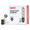 Poolin Prewound Bobbins , SizeA(Class15/SA156) , Plastic Sided , 75D Polyester Bobbin Thread , 144pcs , Richword Selected , for Single Needle Embroidery & Sewing Machines , 108pcs White+36pcs Black