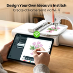PooLin EOC03(2in1) Sewing and Embroidery Machine 4"x4" & 4"x9.25" Embroidery Size, 130 Built-in Designs 207 Sewing Stitches, 4.3" Touch Screen with WiFi Transfer, Includes Full Kits 1-on-1 Training