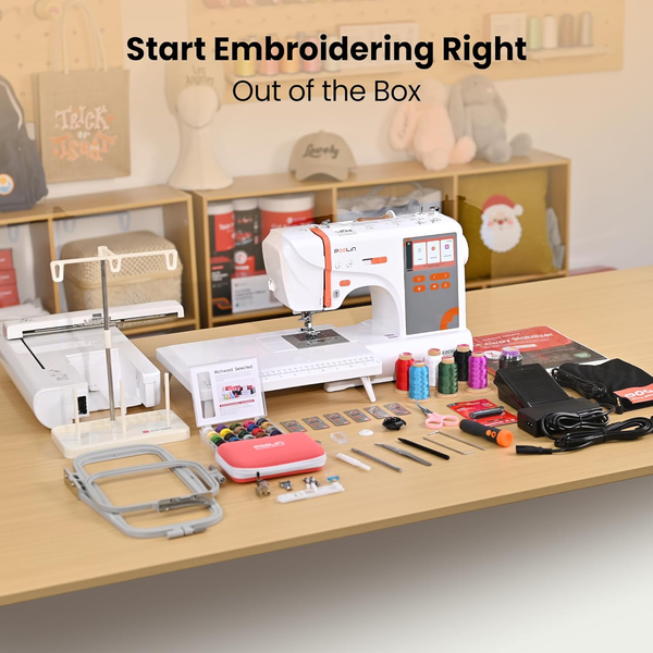 PooLin EOC03 2-in-1 All-in-One Sewing & Embroidery Machine
