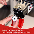 Prewound Embroidery Bobbins – Style L, 70D/2 (60WT), White, Plastic Sides, 144 Pcs